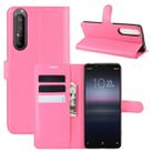 For Sony Xperia 1 II Litchi Texture Horizontal Flip Protective Case with Holder & Card Slots & Wallet(Rose red) - 1