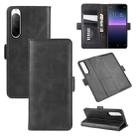 For Sony Xperia 10 II Dual-side Magnetic Buckle Horizontal Flip Leather Case with Holder & Card Slots & Wallet(Black) - 1