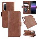 For Sony Xperia 10 II Dual-side Magnetic Buckle Horizontal Flip Leather Case with Holder & Card Slots & Wallet(Brown) - 1