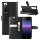 For Sony Xperia 10 II Litchi Texture Horizontal Flip Protective Case with Holder & Card Slots & Wallet(Black) - 1
