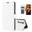 For OPPO Realme 6 Pro R64 Texture Single Horizontal Flip Protective Case with Holder & Card Slots & Wallet& Photo Frame(White) - 1