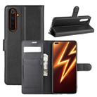 For OPPO Realme 6 Pro Litchi Texture Horizontal Flip Protective Case with Holder & Card Slots & Wallet(Black) - 1