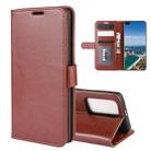 For Huawei P40 Pro+/P40 Pro Plus R64 Texture Single Horizontal Flip Protective Case with Holder & Card Slots & Wallet& Photo Frame(Brown) - 1