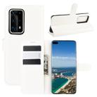 For Huawei P40 Pro+/P40 Pro Plus Litchi Texture Horizontal Flip Protective Case with Holder & Card Slots & Wallet(White) - 1