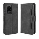 For Galaxy S20 Ultra/S20 Ultra 5G Wallet Style Skin Feel Calf Pattern Leather Case with Separate Card Slot(Black) - 1