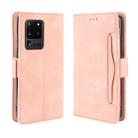 For Galaxy S20 Ultra/S20 Ultra 5G Wallet Style Skin Feel Calf Pattern Leather Case with Separate Card Slot(Pink) - 1