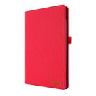 For Huawei Matepad Pro 10.8 Fabric + TPU Flat Protective case With Name Card Clip(Red) - 1