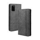 For Galaxy S20+/S20+5G Magnetic Buckle Retro Crazy Horse Texture Horizontal Flip Leather Case  , with Holder & Card Slots & Photo Frame(Black) - 1