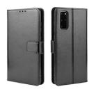 For Galaxy S20+/S20+5G Retro Crazy Horse Texture Horizontal Flip Leather Case with Holder & Card Slots & Photo Frame(Black) - 1