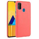 For Galaxy M21 Shockproof Crocodile Texture PC + PU Case(Red) - 1