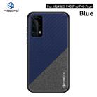 For Huawei P40 pro / P40pro+ PINWUYO Rong Series  Shockproof PC + TPU+ Chemical Fiber Cloth Protective Cover(Blue) - 1