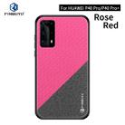 For Huawei P40 pro / P40pro+ PINWUYO Rong Series  Shockproof PC + TPU+ Chemical Fiber Cloth Protective Cover(Red) - 1