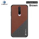 For Xiaomi  RedMi K30 PINWUYO Rong Series  Shockproof PC + TPU+ Chemical Fiber Cloth Protective Cover(Brown) - 1