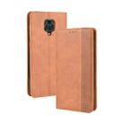 For Xiaomi Redmi Note 9 Pro / Note 9s / Note 9 Pro Max Magnetic Buckle Retro Crazy Horse Texture Horizontal Flip Leather Case with Holder & Card Slots & Photo Frame(Brown) - 1