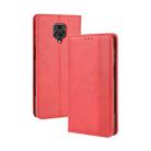 For Xiaomi Redmi Note 9 Pro / Note 9s / Note 9 Pro Max Magnetic Buckle Retro Crazy Horse Texture Horizontal Flip Leather Case with Holder & Card Slots & Photo Frame(Red) - 1