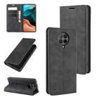 For Xiaomi Redmi K30 Pro Retro-skin Business Magnetic Suction Leather Case with Holder & Card Slots & Wallet(Black) - 1