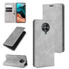 For Xiaomi Redmi K30 Pro Retro-skin Business Magnetic Suction Leather Case with Holder & Card Slots & Wallet(Grey) - 1