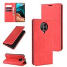 For Xiaomi Redmi K30 Pro Retro-skin Business Magnetic Suction Leather Case with Holder & Card Slots & Wallet(Red) - 1