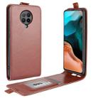 For Xiaomi Redmi K30 Pro R64 Texture Single Vertical Flip Leather Protective Case with Card Slots & Photo Frame(Brown) - 1