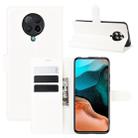 For Xiaomi Redmi K30 Pro Litchi Texture Horizontal Flip Protective Case with Holder & Card Slots & Wallet(White) - 1