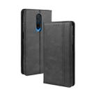 For Xiaomi Redmi K30/Poco X2 Magnetic Buckle Retro Crazy Horse Texture Horizontal Flip Leather Case  , with Holder & Card Slots & Photo Frame(Black) - 1