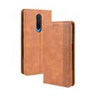 For Xiaomi Redmi K30/Poco X2 Magnetic Buckle Retro Crazy Horse Texture Horizontal Flip Leather Case  , with Holder & Card Slots & Photo Frame(Brown) - 1