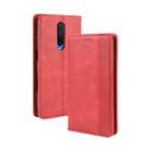 For Xiaomi Redmi K30/Poco X2 Magnetic Buckle Retro Crazy Horse Texture Horizontal Flip Leather Case  , with Holder & Card Slots & Photo Frame(Red) - 1