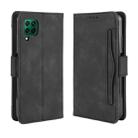 For  Huawei nova 7i/P40 lite/Nova 6SE Wallet Style Skin Feel Calf Pattern Leather Case ，with Separate Card Slot(Black) - 1