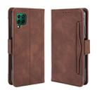 For  Huawei nova 7i/P40 lite/Nova 6SE Wallet Style Skin Feel Calf Pattern Leather Case ，with Separate Card Slot(Brown) - 1