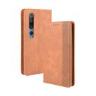 For Xiaomi Mi 10 /Xiaomi Mi 10 Pro 5G Magnetic Buckle Retro Crazy Horse Texture Horizontal Flip Leather Case  , with Holder & Card Slots & Photo Frame(Brown) - 1