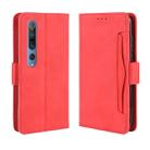 For Xiaomi Mi 10 / Mi 10 Pro 5G Wallet Style Skin Feel Calf Pattern Leather Case with Separate Card Slots(Red) - 1