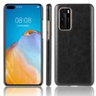 For Huawei P40 Shockproof Litchi Texture PC + PU Case(Black) - 1