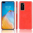 For Huawei P40 Shockproof Litchi Texture PC + PU Case(Red) - 1