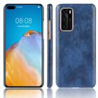 For Huawei P40 Shockproof Litchi Texture PC + PU Case(Blue) - 1