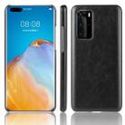 For Huawei P40 Pro Shockproof Litchi Texture PC + PU Case(Black) - 1