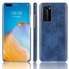 For Huawei P40 Pro Shockproof Litchi Texture PC + PU Case(Blue) - 1