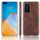 For Huawei P40 Pro Shockproof Litchi Texture PC + PU Case(Brown) - 1