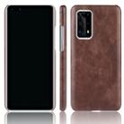 For Huawei P40 Pro+/P40 Pro Plus Shockproof Litchi Texture PC + PU Case(Brown) - 1