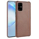 For Galaxy S20/S20 5G Shockproof Crocodile Texture PC + PU Case(Brown) - 1