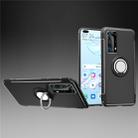 For  Huawei  P40 Magnetic 360 Degree Rotation Ring Armor Protective Case(Black) - 1