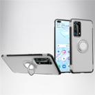 For  Huawei  P40 Magnetic 360 Degree Rotation Ring Armor Protective Case(Silver) - 1