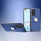 For  Huawei  P40 Magnetic 360 Degree Rotation Ring Armor Protective Case(Blue) - 1