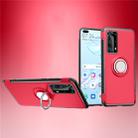 For  Huawei  P40 Magnetic 360 Degree Rotation Ring Armor Protective Case(Red) - 1