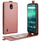 For Nokia 1.3 R64 Texture Single Vertical Flip Leather Protective Case with Card Slots & Photo Frame(Brown) - 1