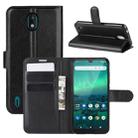 For Nokia 1.3 Litchi Texture Horizontal Flip Protective Case with Holder & Card Slots & Wallet(Black) - 1