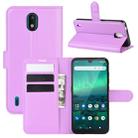 For Nokia 1.3 Litchi Texture Horizontal Flip Protective Case with Holder & Card Slots & Wallet(Purple) - 1