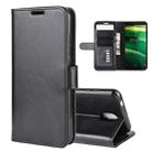 For Nokia C1 R64 Texture Single Horizontal Flip Protective Case with Holder & Card Slots & Wallet& Photo Frame(Black) - 1