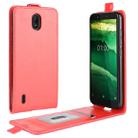 For Nokia C1 R64 Texture Single Vertical Flip Leather Protective Case with Card Slots & Photo Frame(Red) - 1