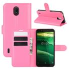 For Nokia C1 Litchi Texture Horizontal Flip Protective Case with Holder & Card Slots & Wallet(Rose Red) - 1
