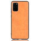 For Galaxy S20+  Shockproof Sewing Cow Pattern Skin PC + PU + TPU Case(Orange) - 2